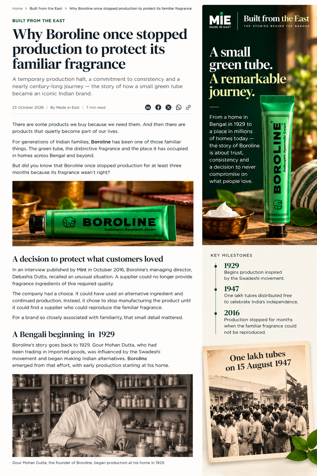 Boroline tube in a warm illustrative setting; publisher-supplied visual storytelling.