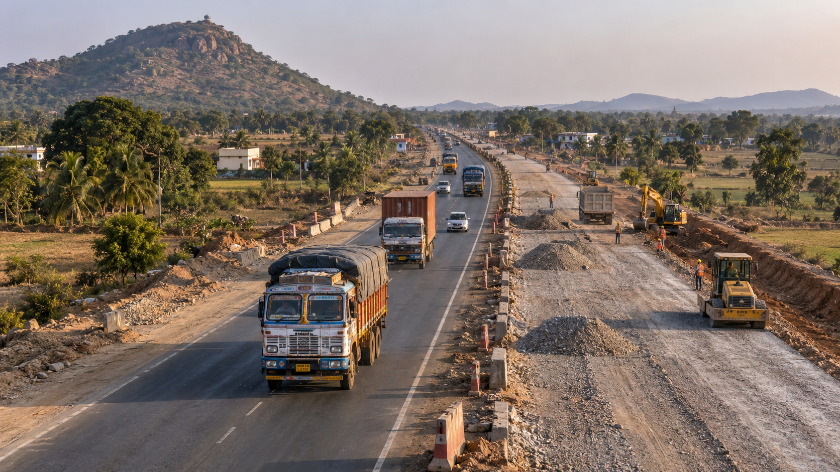 National highway strengthening and widening work in West Bengal