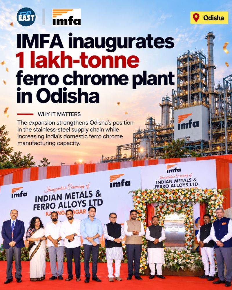 IMFA inaugurates 100,000-tonne Kalinganagar ferrochrome plant