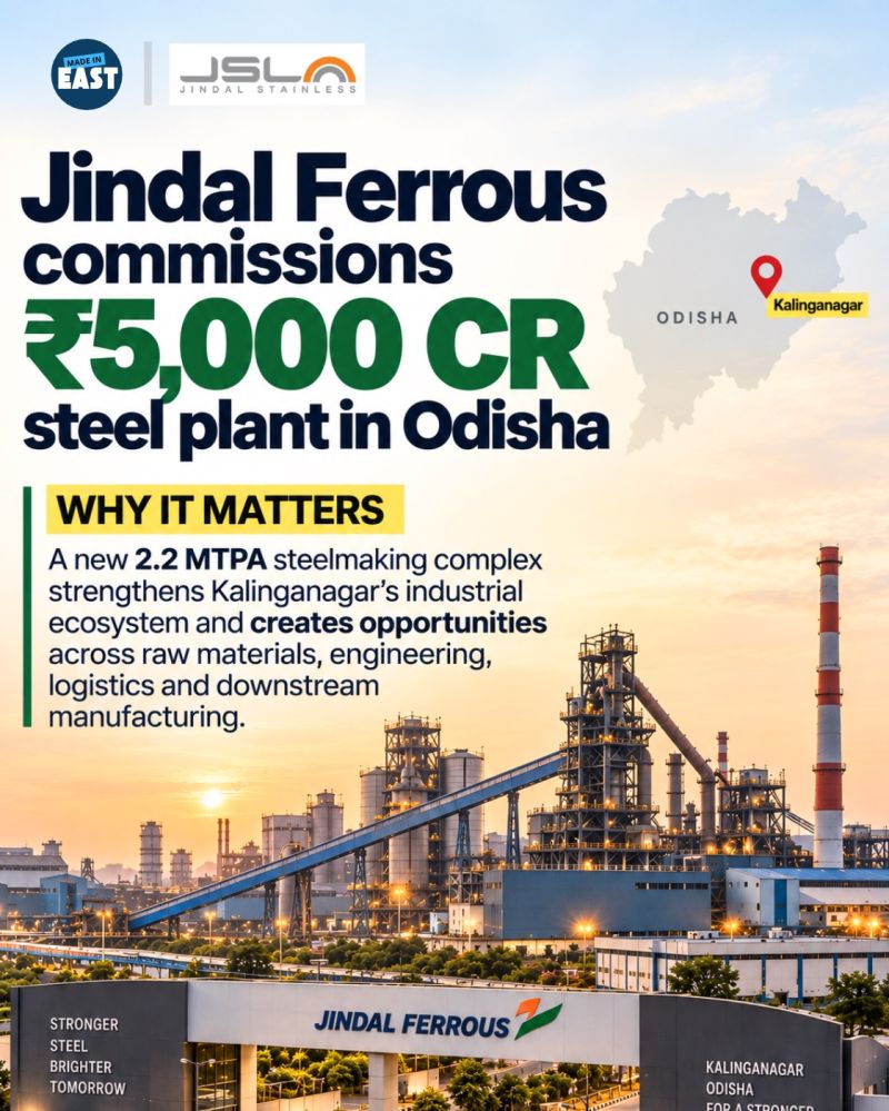 Original Made in East editorial visual for the Jindal Ferrous story