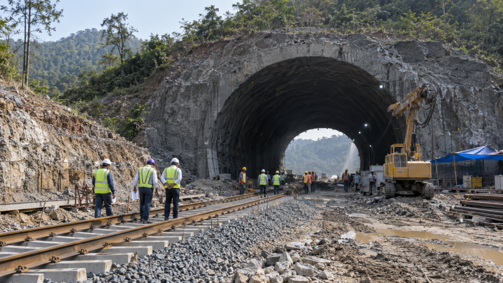 Odisha rail project advances with 829-metre tunnel breakthrough